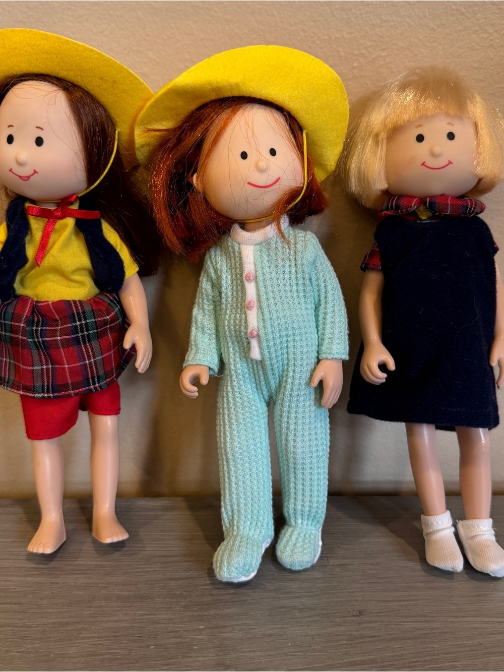 Vintage Madeline Doll Lot - Eden Toys, 8" Doll (3) Posable 1999 See Pics